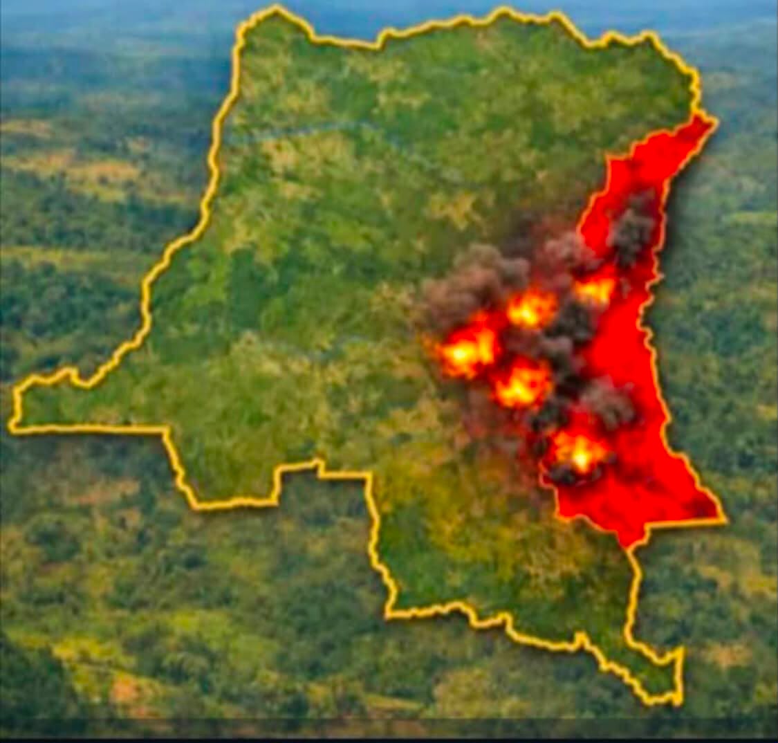 Illustration highlighting the urgency of conflict in eastern Democratic Republic of Congo